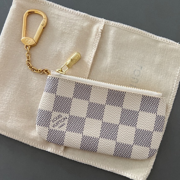 Louis Vuitton Accessories - Rare Authentic Louis Vuitton Key Pouch In Damier Azur GUC